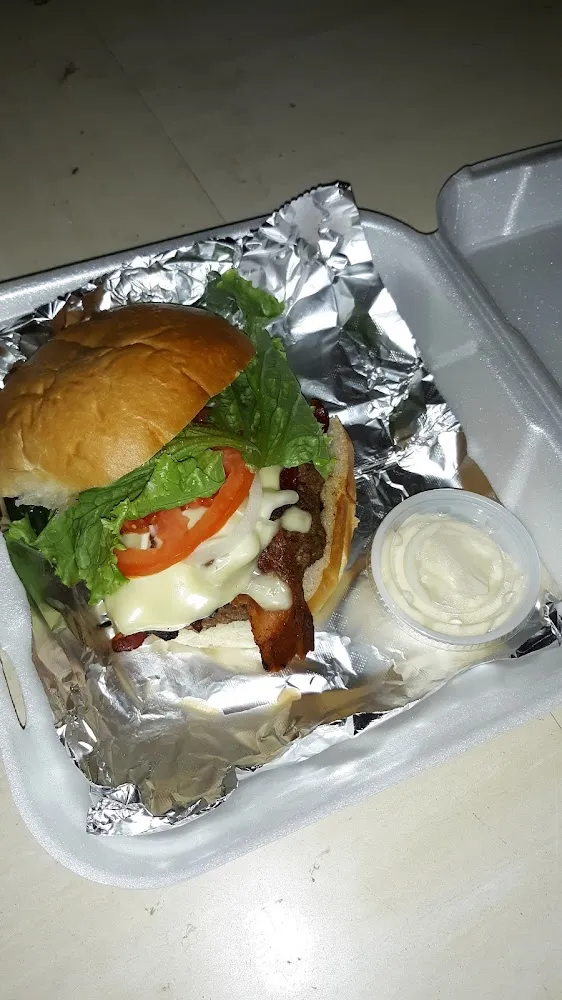 Sloppily Stacked Cheese Burger